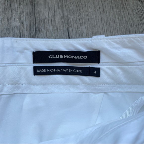 Club Monaco white linen wide leg pants - Picture 4 of 7